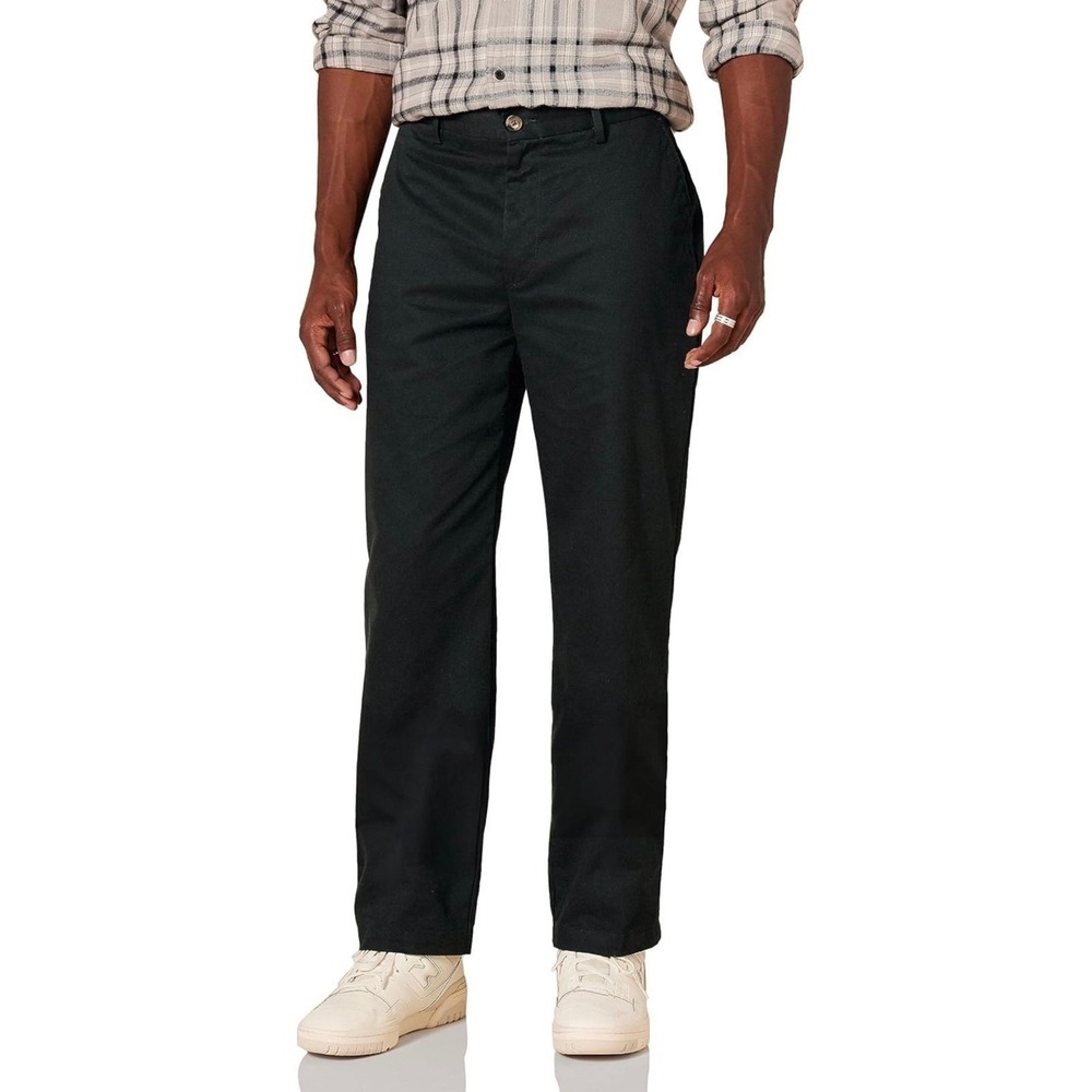 Amazon Essentials Mens Slim-Fit Wrinkle-Resistant Chino Pants Black 29W x 30L